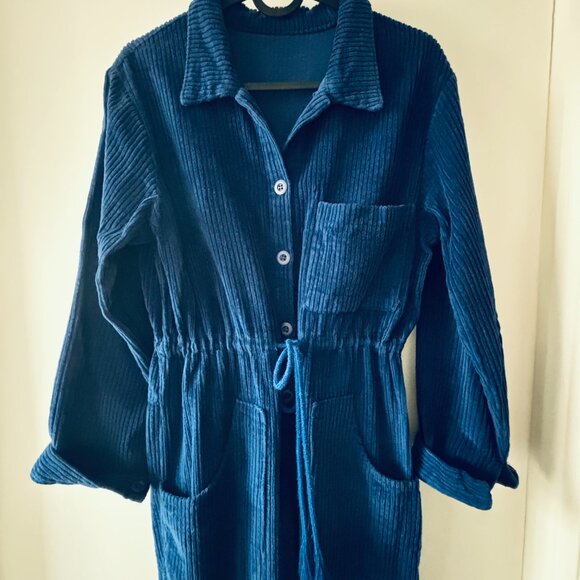 Royal blue Corduroy One-piece (jumpsuit) - Picture 7 of 9